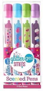 Opakowanie Pachnące Długopisy Żelowe z Brokatem Smens 4 sztuk