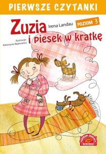 Okładka książki Pierwsze czytanki Zuzia i piesek w kratkę