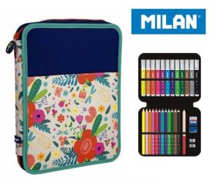 Opakowanie Piórnik MILAN 1 poziomowy z wyposażeniem LE JARDIN