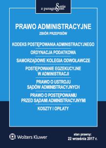 Okładka książki Prawo administracyjne Zbiór przepisów