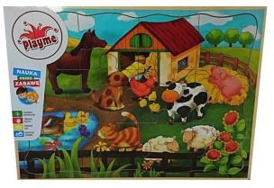 Opakowanie Puzzle drewniane farma 12