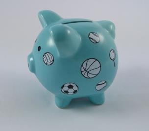 Opakowanie Skarbonka świnka z grafiką piłek