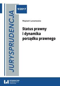 Okładka książki Status prawny i dynamika porządku prawnego