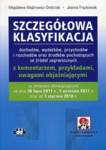 Okładka książki Szczegółowa klasyfikacja dochodów wydatków przychodów i rozchodów oraz środków pochodzących ze źródeł zagranicznych z komentarzem przykładami uwagami objaśniającymi
