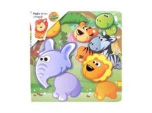 Opakowanie Układanka drewniana 3D dzikie zwierzęta