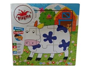Opakowanie Układanka drewniana krowa 9