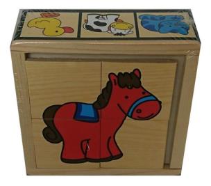 Opakowanie Układanka drewniana Zwierzęta 6x4