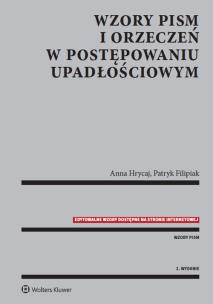Okładka książki Wzory pism i orzeczeń w postępowaniu upadłościowym
