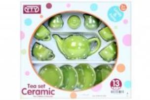 Opakowanie Zestaw do herbaty ceramiczny zielony 13el