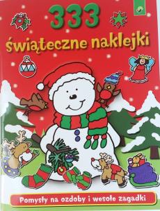 Okładka książki 333 świąteczne naklejki czerwone