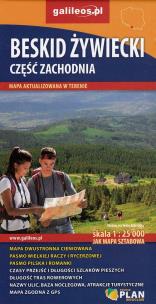 Okładka książki Beskid Żywiecki część zachodnia mapa 1:25 000