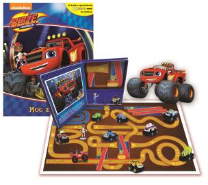 Okładka książki Blaze i Megamaszyny. MOC ZABAWY 12 figurek i mata do zabawy