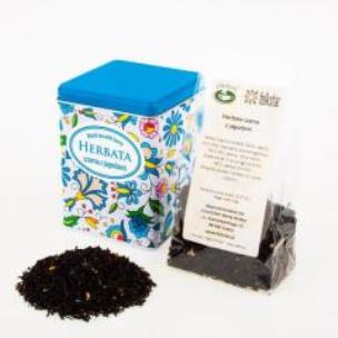 Opakowanie Herbata czarna z jagodami puszka kaszubska 50 g