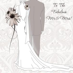 Opakowanie Karnet Swarovski kwadrat CL0107 Ślub para młoda