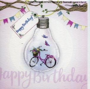 Okładka książki Karnet Swarovski kwadrat Urodziny rower