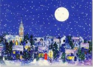 Opakowanie Karnety świątczne Delux Księżyc o północy (20szt)