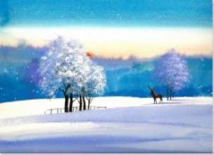 Opakowanie Karnety świątczne Delux Zimowa łąka (20szt)