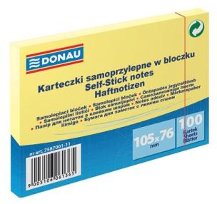 Opakowanie Karteczki samoprzylepne w bloczku 100 kartek jasnożółty