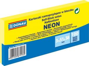 Opakowanie Karteczki samoprzylepne w bloczku żółty neon 100 sztuk