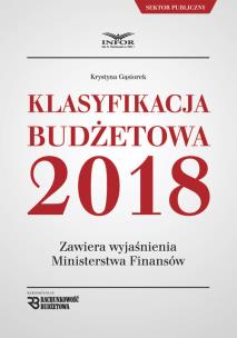 Okładka książki Klasyfikacja Budżetowa 2018