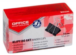 Opakowanie Klipy do akt 15mm Office Products 12 sztuk