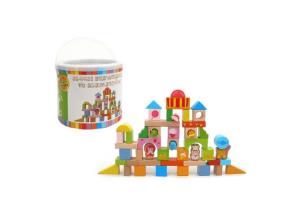 Okładka książki Klocki drewniane w wiaderku 50 el. cukiernia