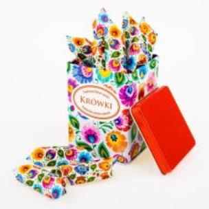 Opakowanie Krówki łowickie białe w puszce 200g FOLKSTAR