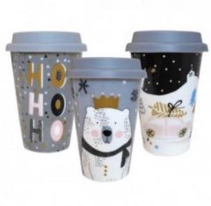 Opakowanie Kubek z przykrywką 400ml szary
