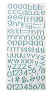 Opakowanie Litery samoprzylepne miętowe duże