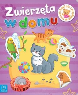 Okładka książki Maluch bawi się i przykleja. Zwierzęta w domu