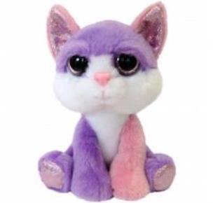 Opakowanie Mały różowo - fioletowy Kot 15cm