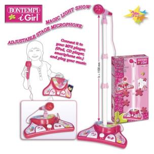 Opakowanie Mikrofon ze statywem z efektami dźwiękowymi i świetlnymi