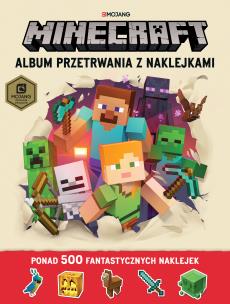 Okładka książki Minecraft. Album przetrwania z naklejkami