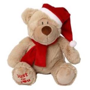 Opakowanie Miś Alan 20cm w czapce i szaliku beż