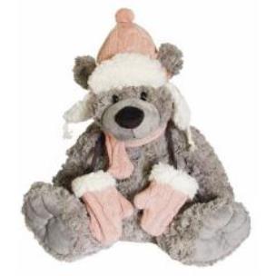 Opakowanie Miś Niels fungi w różowej czapce 32cm