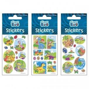 Okładka książki Naklejki Sticker BOO silver dinozaury