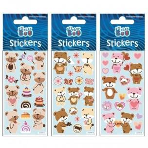 Opakowanie Naklejki Sticker BOO silver misie II