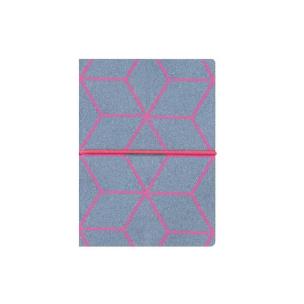 Opakowanie Notes z gumką 80k szaro-różowy