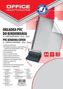 Opakowanie Okładka do bindowania Office Products A4 PVC 100 sztuk szara/transparentna