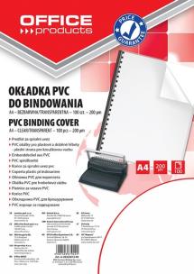 Opakowanie Okładki do bindowania Office Products A4 PVC 100 sztuk bezbarwna/transparentna