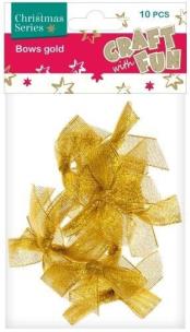 Opakowanie Ozdoba kokarda złota 10 szt.  BN