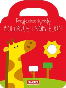 Okładka książki Przyjaciele żyrafy - koloruję i naklejam