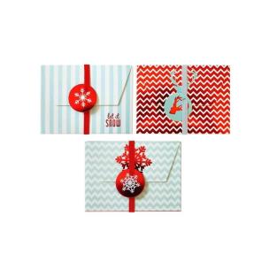 Opakowanie Pudełka 3x11cm 3szt niebiesko-czerwone