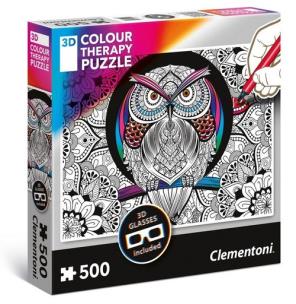 Okładka książki Puzzle 500 Colour Therapy Sowa