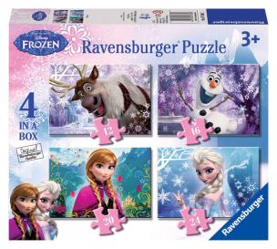 Puzzle Kraina Lodu 4 w 1. Wydawca: Ravensburger. Multiszop.pl Opakowanie Puzzle Kraina Lodu 4 w 1