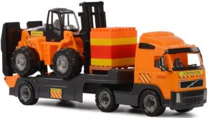 Opakowanie Samochód - holownik + wózek widłowy + klocki 'Super-mix' 30 el.