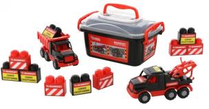 Opakowanie Samochód-wywrotka +MAMMOET samochód +ewakuator +klocki 10el.