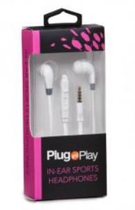 Opakowanie Słuchawki z mikrofonem I vol płaski kabel PLUG&PLA