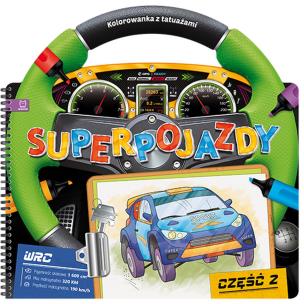 Okładka książki Superpojazdy. Kolorowanka z tatuażami cz.2