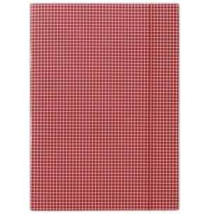 Opakowanie Teczka z gumką A4 czerwona w kratę